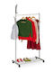 Relaxdays Trolley Rack de Podea din Metal Argintiu 165x80cm