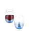 Relaxdays Set Pahare Cocteiluri Din Sticlă Albastră 500ml 2 Bucăți