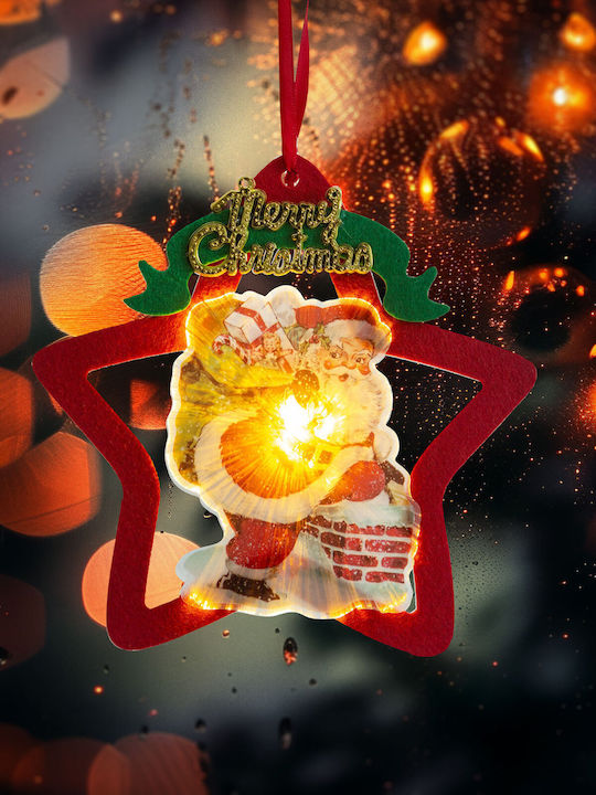 Beleuchteter Dekorations-Weihnachtsmann Batterie Weißer Kunststoff 19cm