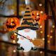 Halloween Hanging Elf Decoration Foam 44x26 Cm Bright Orange Black