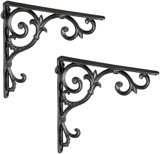 Relaxdays Raft De Colț Din Metalic Negru 245x245mm 2 Bucăți 10032098_46