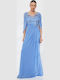 Maxi Dress for Wedding - Christening Light Blue