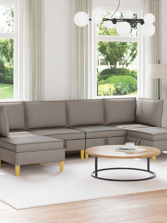 Ecksofa mit Stauraum Braun 280x140x82cm