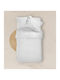 Borea Solid Bed Sheet Single With Rubber Hugger 100x200+25cm White