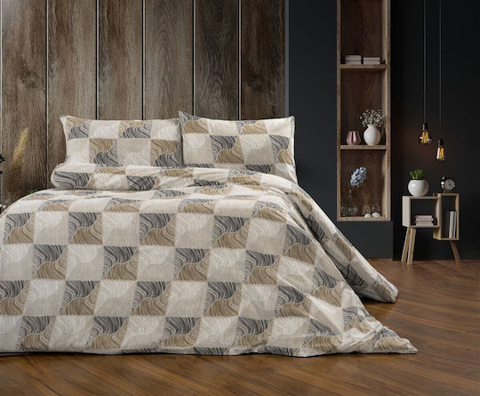 Dimcol Cleopatra Set for Single Bed 3 Pieces 160x240cm Beige-Black