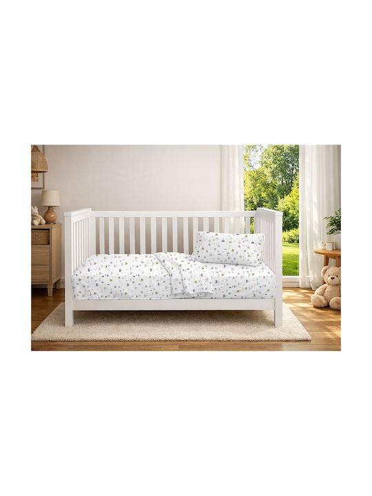 Dimcol Baby Bettlaken Mit Angepasst Whimsical Mountainside 588 Weiße 70x140cm