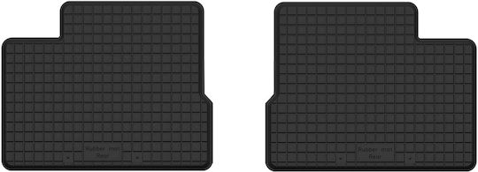 Car Rubber Floor Mats Rear 2 Pcs Universal Lancia Delta Iii Hatchback 2008-2014