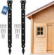 Kotarbau Balcony Hinge Doors Shutters Gates Balcony Steel Black 400 Mm Set 2 Pcs