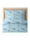 Astron Italy Kids Sheets Set Single with Elastic Band Cotton Plane Plus Balloon Blue 100x200cm 3 Pieces