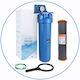 Aqua Filter Big Blue Wasserfiltrationssystem mit Zentrale Versorgung Rohrquerschnitt 1'' mit Ersatzfilter BBCBLP20