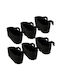 Kotarbau Set 6 Planter Box-uri Plastice Antracit