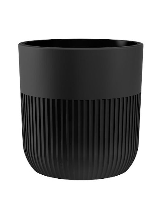 Form Plastic Plastic Deep Black Flower Pot
