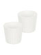Kotarbau Set of 2 Plastic Flower Pots White
