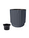 Form Plastic Mika Γλάστρα Λεκάνη Πλαστική Anthracite 22x22εκ.
