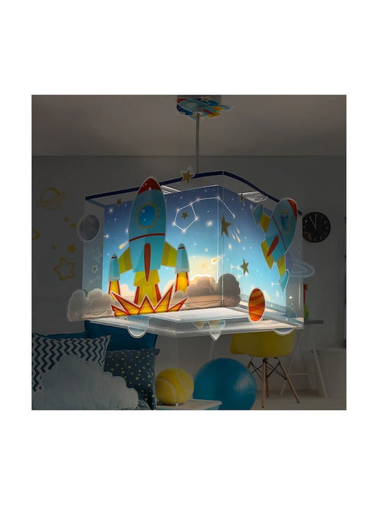 Ango Rocket Single-Light Kids Ceiling Pendant L...