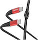 HAMA Cablu USB 2.0 Braided USB-C Masculin - USB-C Negru 1.5m