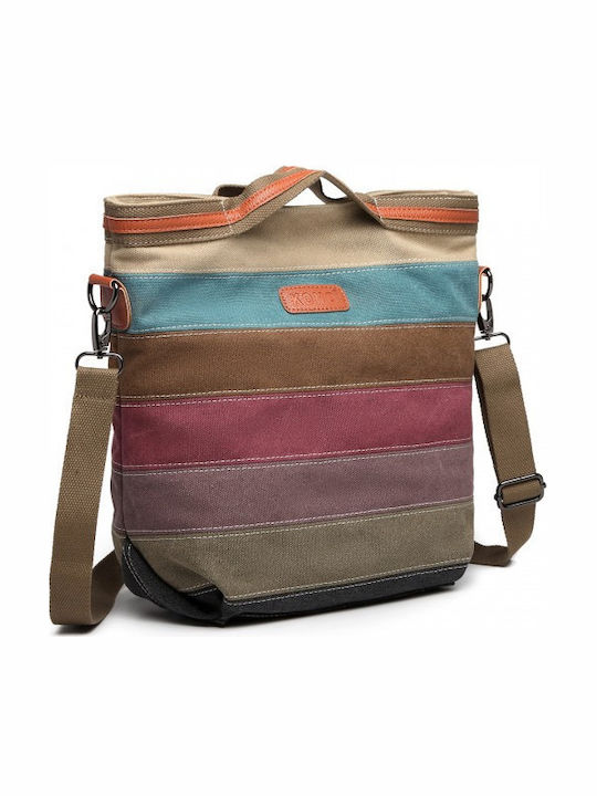 Fabric Women's Handbag Khaki