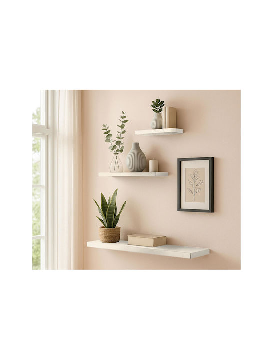 Ράφι Τοίχου Floating White 50x22.8x3.4εκ.