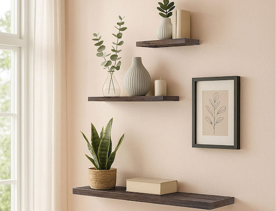 Wandregal Floating Noyer 75x22.8x3.4cm