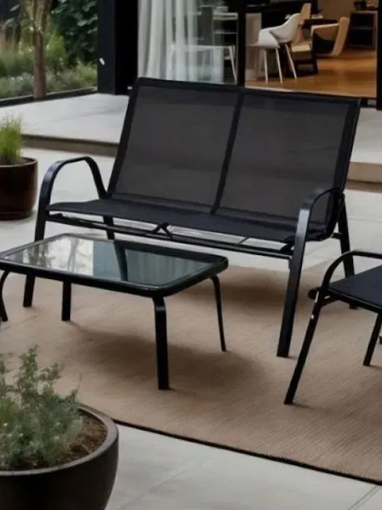 Best Outdoor Living Room Set 4 Pieces Black