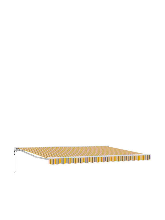 vidaXL Cort Terasă cu LED Galben 4.5x3m