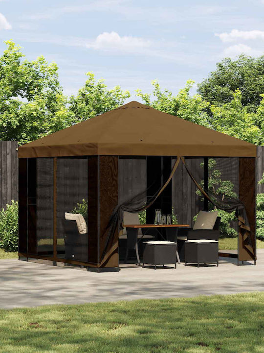 vidaXL Garten Gazebo Braune 3x3m