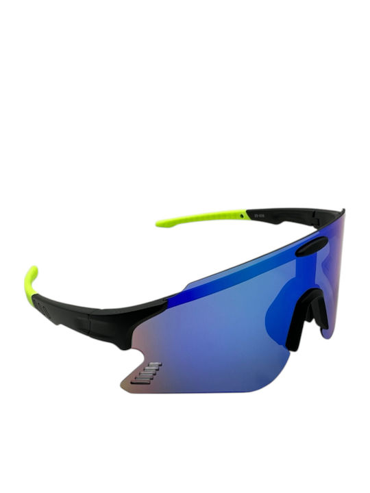 V-store Men's Sunglasses With Light Blue Frame And Light Blue Lens 25-939-05BLUEGREEN