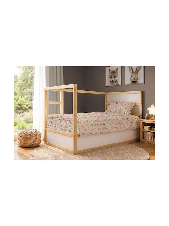 Dimcol Single Cotton Sheet Set Floating Bunny 7...