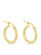 CHrysolithos Earrings Hoops From 9K Gold SK1411