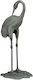 Relaxdays Decorative Cast Iron Crane Statue Brown Green 72x22x32 Cm