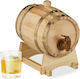 Suport Robinet Butoi Din Lemn Relaxdays 1,25l 23x25,5x16cm Maro Închis Maro Deschis