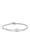 Senzio Belibasakis Women's Rosette Bracelet in 9K White Gold with Zircon