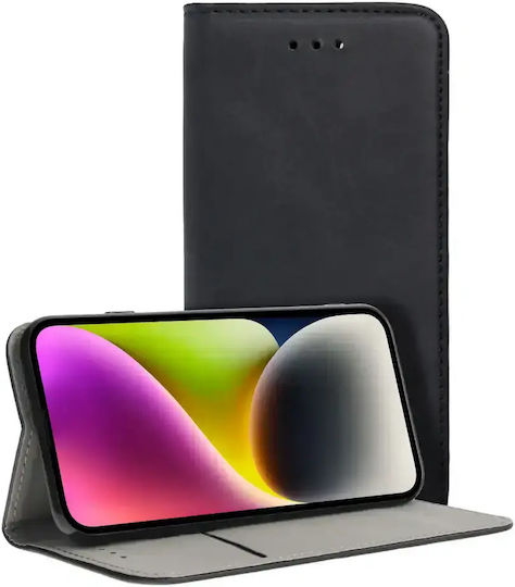 Techwave Book Leather / Silicone Black (Motorola Edge 50 Neo / Edge 60 Neo)