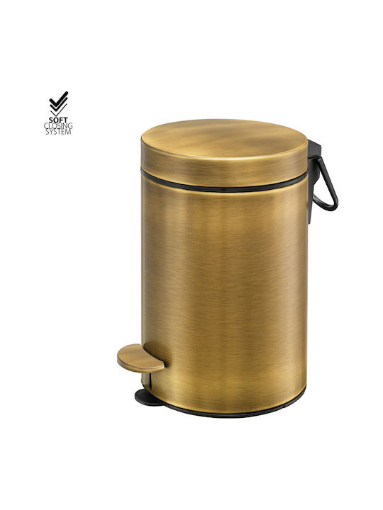 Sanco 90603-M25 Metallischer Badezimmerbehälter Soft Close 3lt Bronze