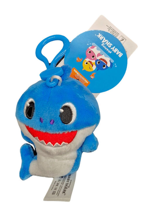Baby Shark Daddy Shark Μπλε Λούτρινο Μπρελόκ 8cm Nickelodeon