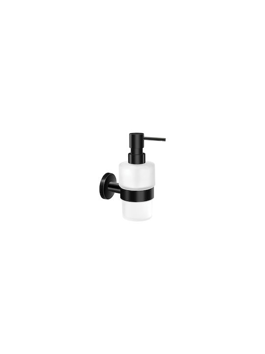 Sanco Gaea Επιτοίχιο Dispenser Γυάλινο Μαύρο