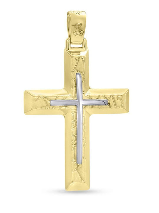 CHrysolithos Men's Gold Cross 9K Without Chain ST1510