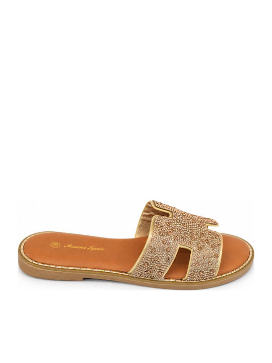 Damen Flache Sandalen Gold SM-MRS-F15-26SA-Gold