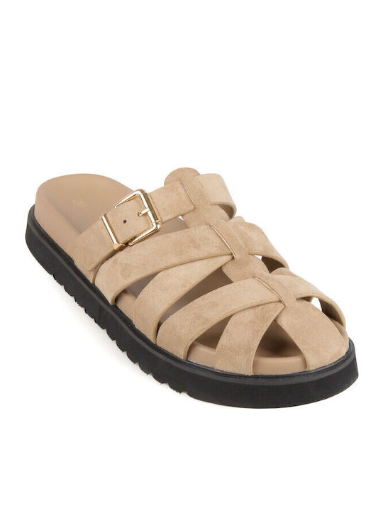 Silia D Women's Flat Sandals Beige