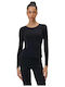 Functional Women's Long Sleeve Black Blouse