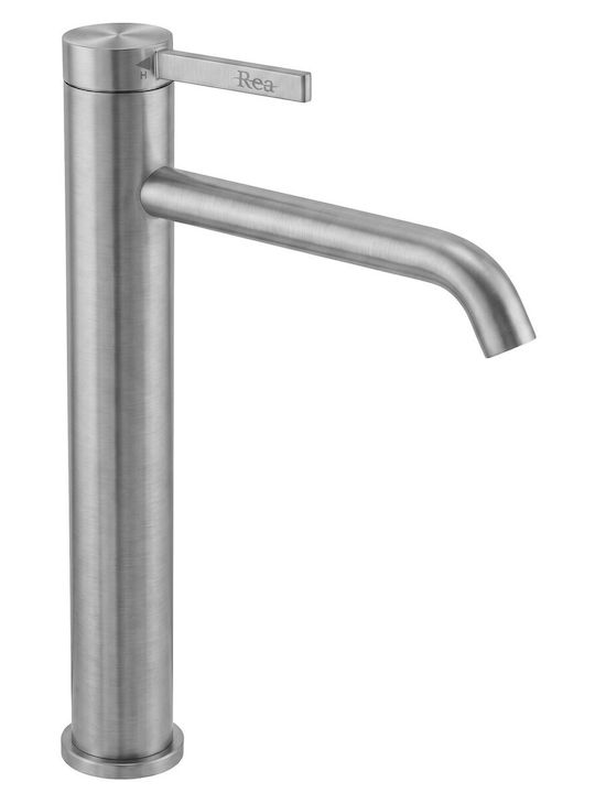 Rea Rivo Tall Silver Mixing Sink Faucet