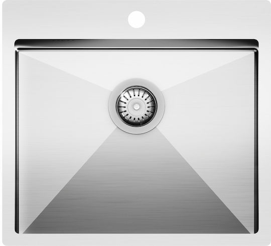 Helika Luna 100n Drop-In Inox Glatt Silber M55xB50.5cm