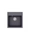 Helika Quadra Drop-In Kitchen Sink from Synthetic Granite L49xW51cm Gray