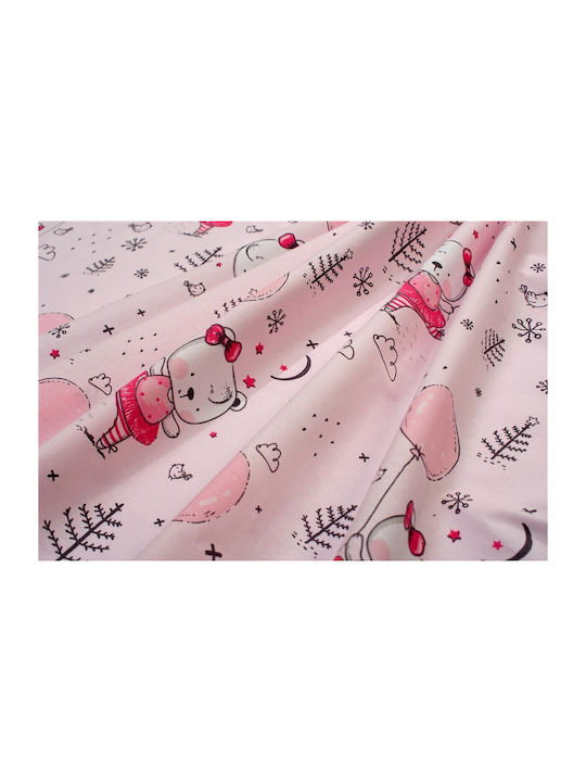 Dimcol Ballerina Bear 598 Σελτεδάκι Χασέ Ροζ 80x80εκ.
