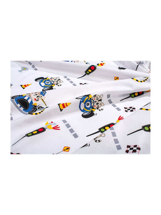 Dimcol Animal Grand Prix 589 Σελτεδάκι Χασέ Λευκό 80x80εκ.