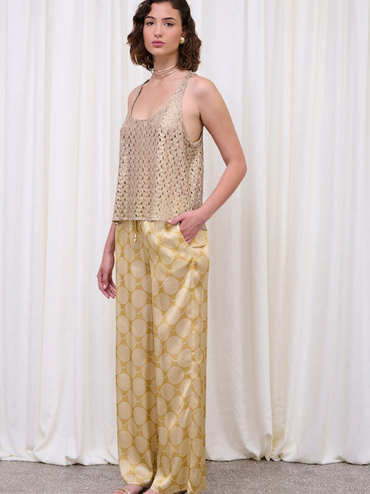 Capetanissa Women's Fabric Pantaloons Yellow/Gold