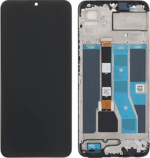 Realme Οθόνη με Μηχανισμό Αφής και Πλαίσιο για C53 (Μαύρο)