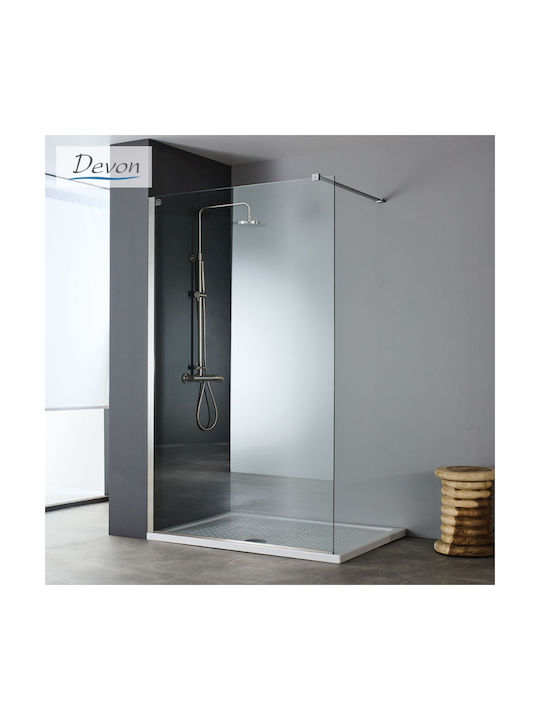 Devon Iwis Walk-in Фиксирана Страна Душ 109x200cm Inox