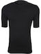 Kurzarm Herrenbluse Schwarz