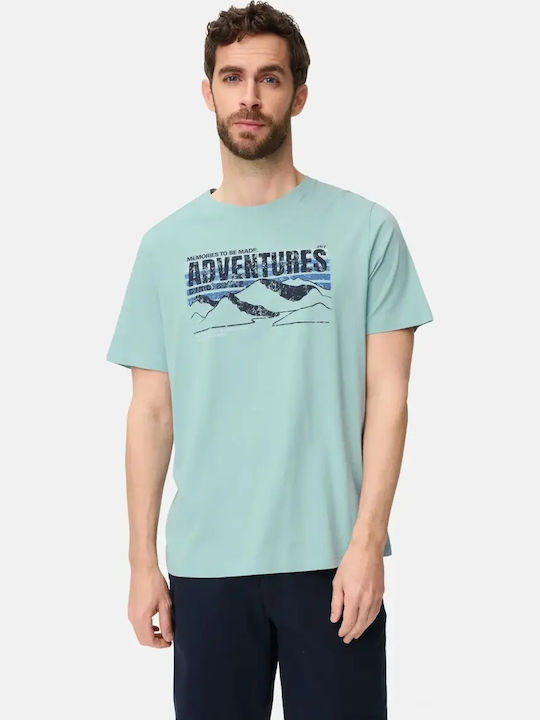 Herrenblusen Kurzarm T-Shirt Hellblau